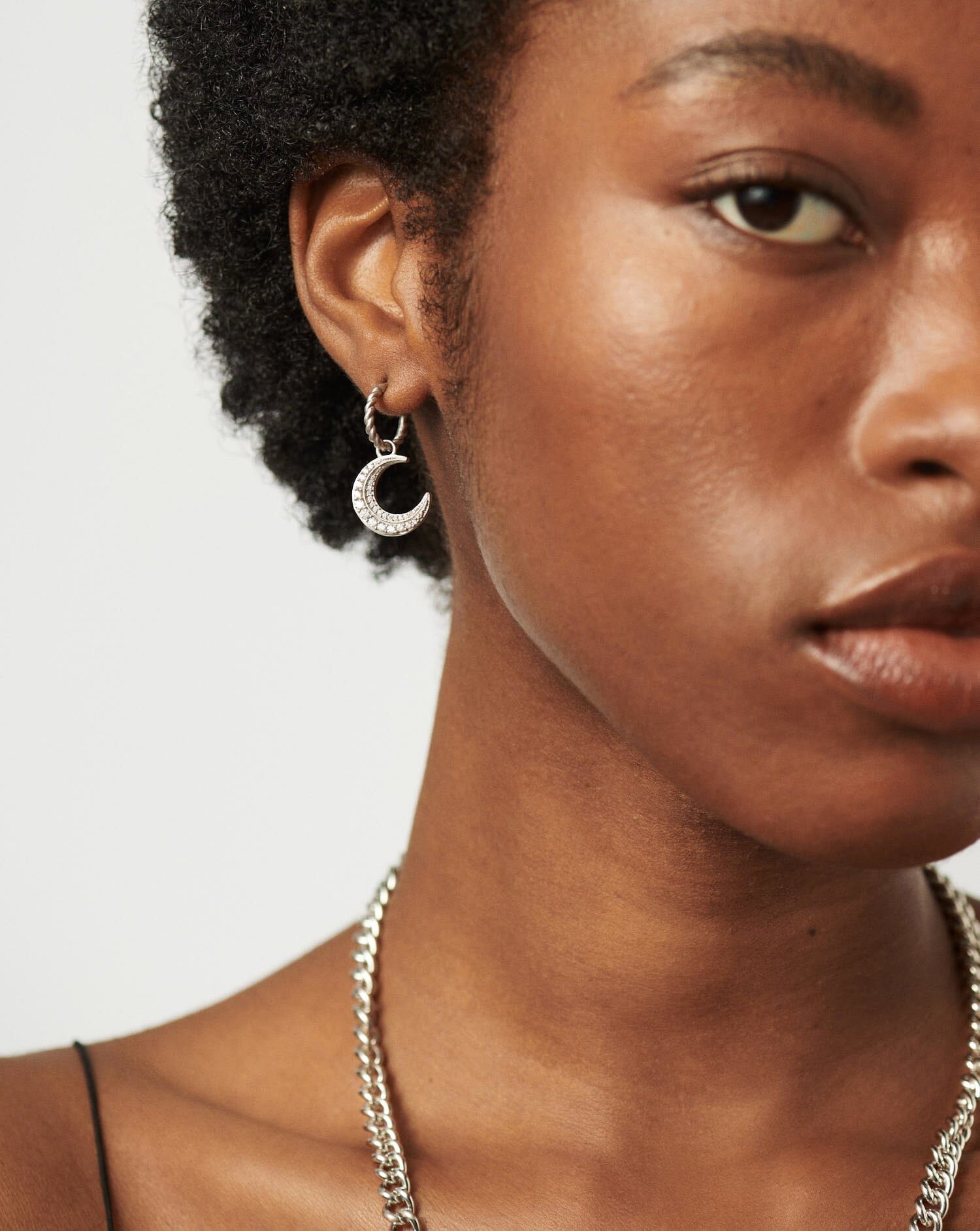Harris Reed Moonlight Pearl Hoop Earrings | Silver Plated/Pearl Earrings Missoma 