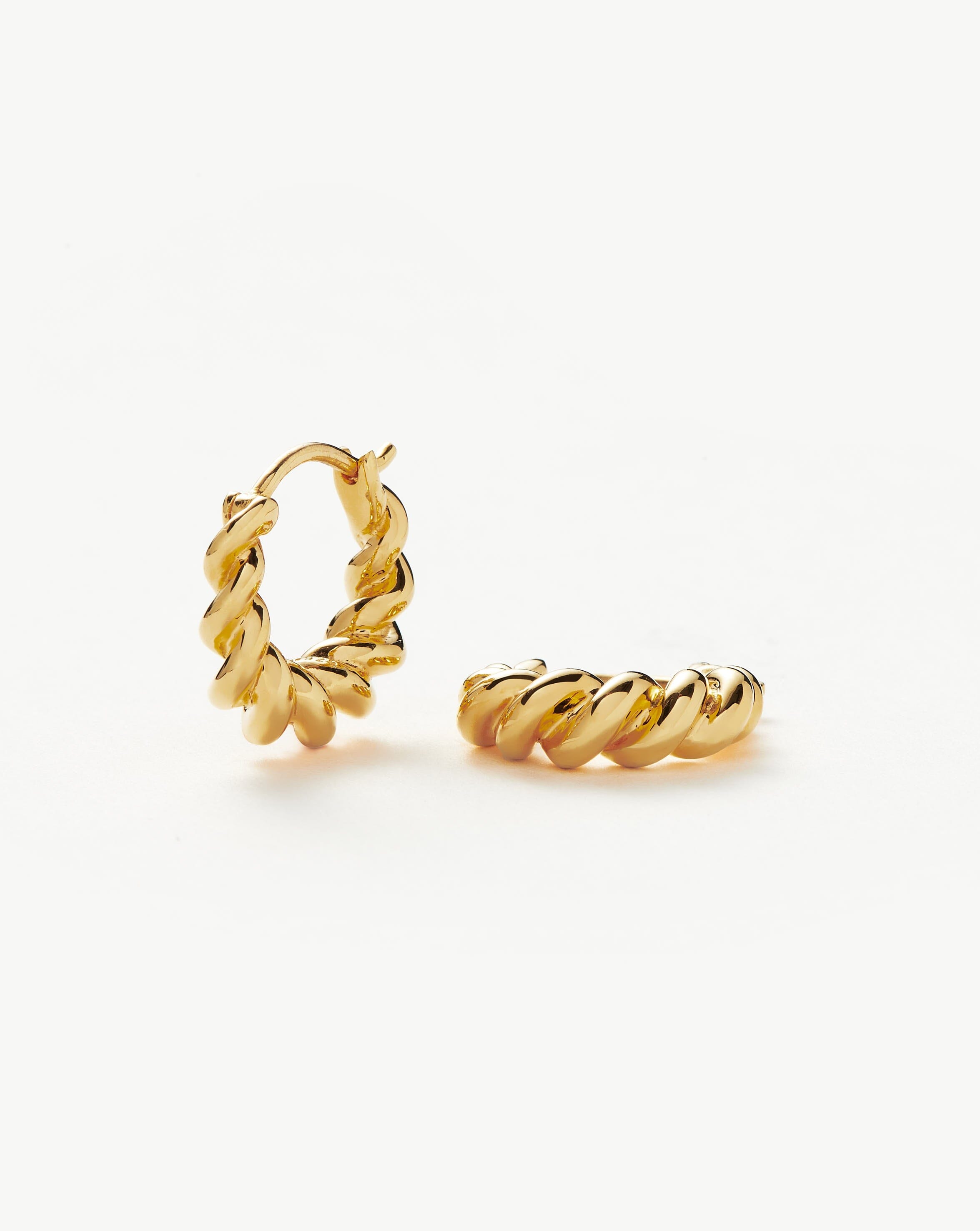Mini Tidal Hoop Earrings | 18ct Gold Plated Vermeil Earrings Missoma 
