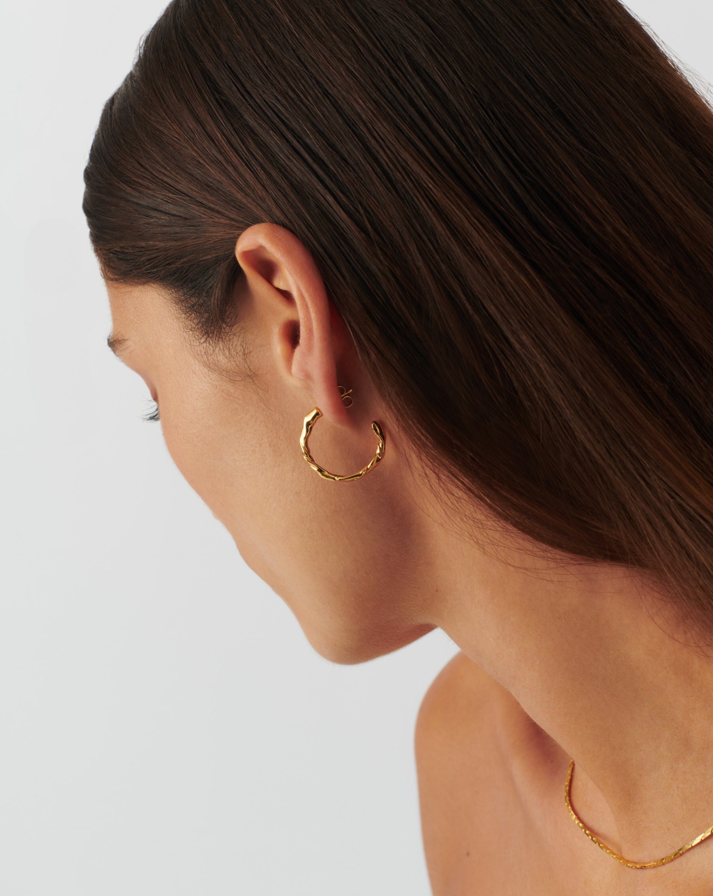 Twisted Medium Hoop Earrings | 18ct Gold Plated Vermeil Earrings Missoma 