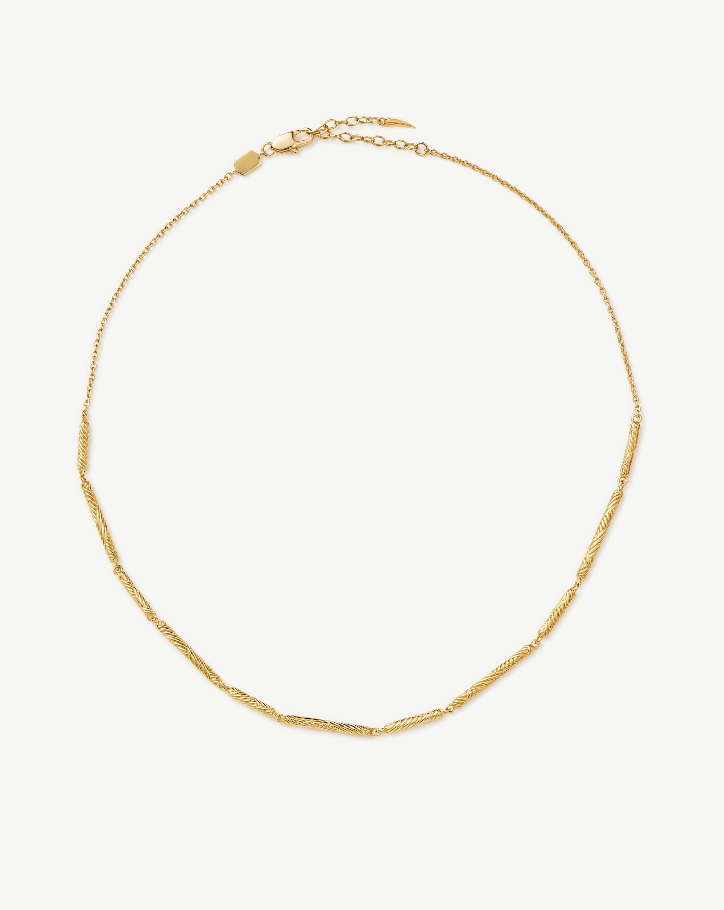 Wavy Ridge Chain Choker Necklaces Missoma 