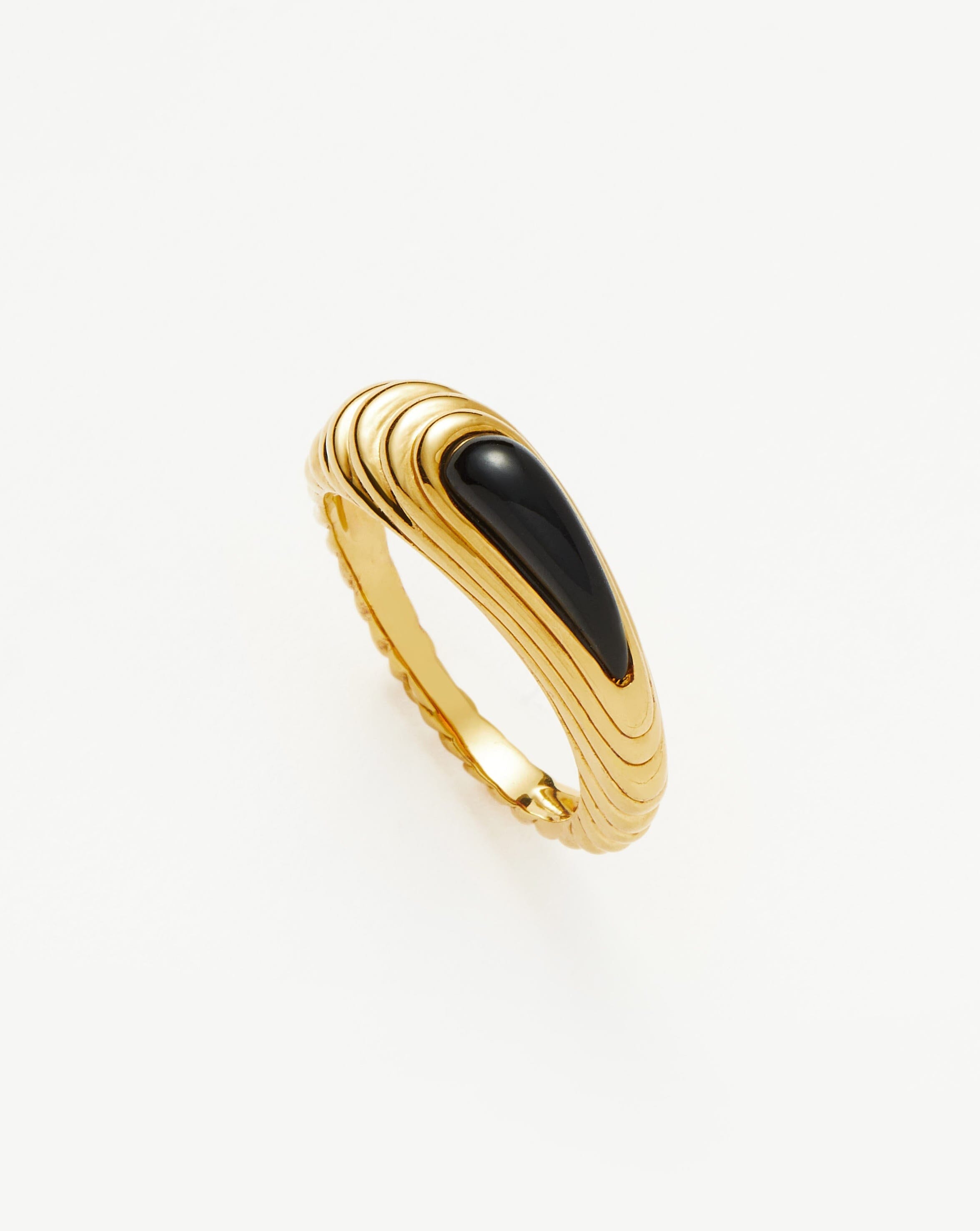 Wavy Ridge Gemstone Stacking Ring Rings Missoma 